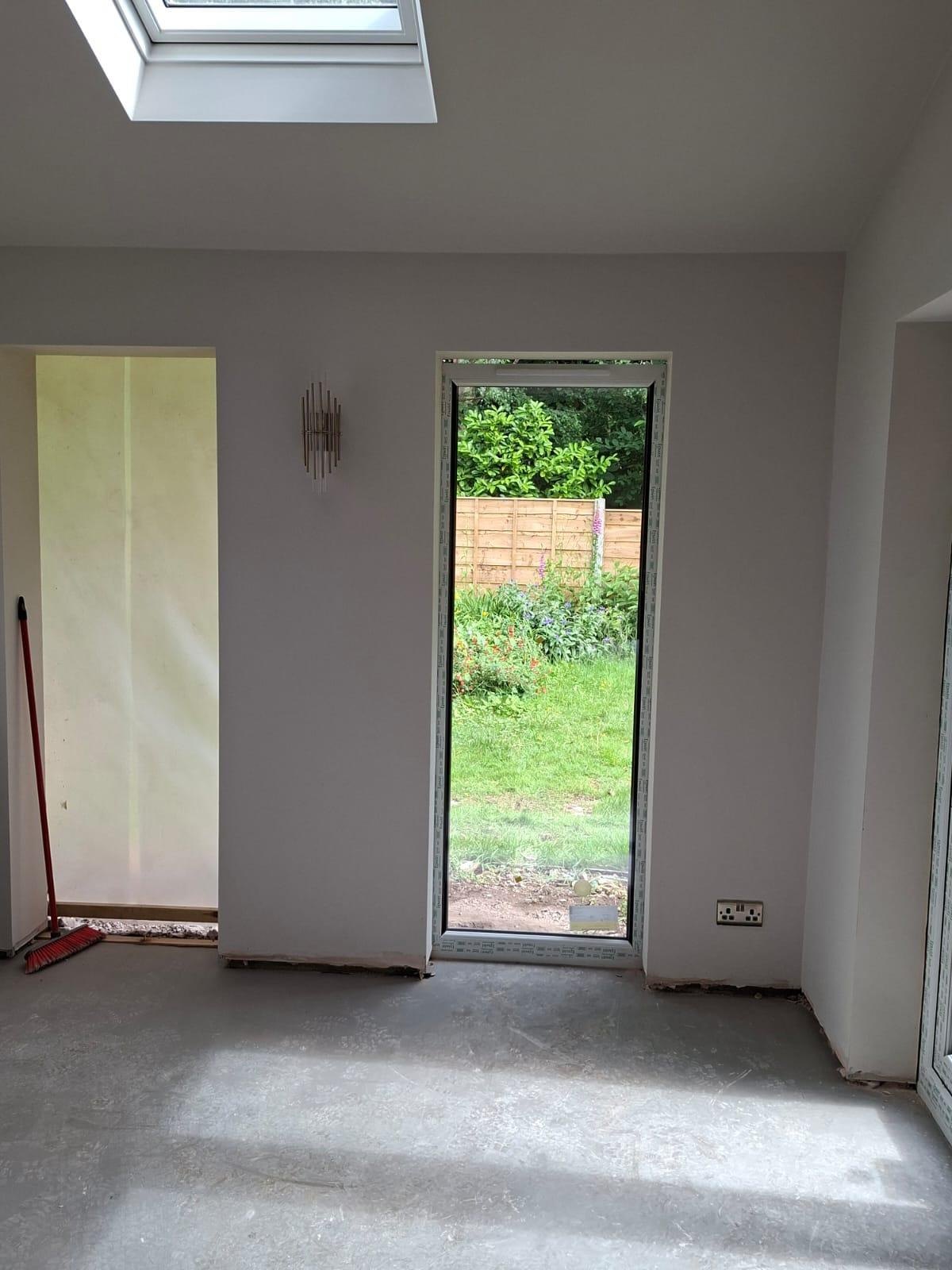 Living room opening to garden