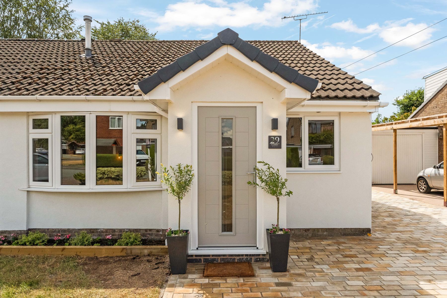 Finished front of the bungalow