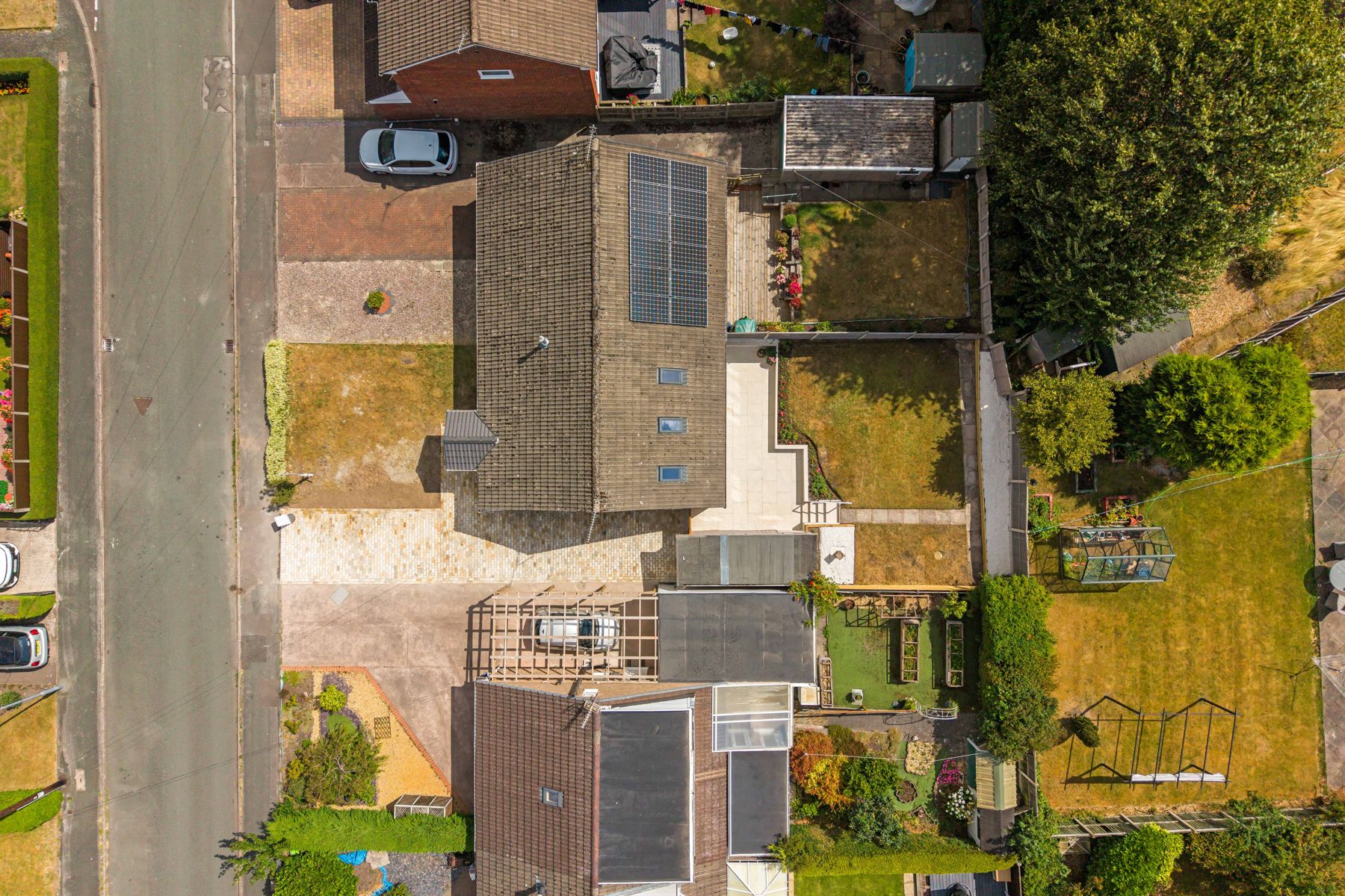 Aerial view of the finished property